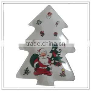 Xmas Tree Shaped Non Slip Wholesale Plastic Plate Christmas Tree Decorations thumbnail-2