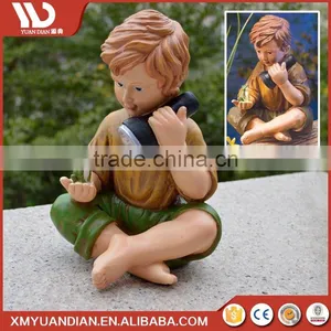 China Wholesale Websites Art Work Resin Craft Led Garden Solar Light With Timer thumbnail-2