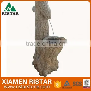 Outdoor Stone Fountain Garden Water Feature in Yellow Granite thumbnail-3