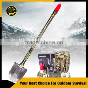 Outdoor Camping Shovel Survival Kit Outdoor Multifunction Camping Equipment as Shovel Knife Cutter and Hoe thumbnail-1