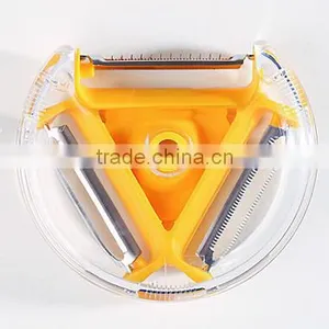 Creative Kitchen Tool 3 In 1 Fruit & Vegetable Round Peeler With Cute Design thumbnail-4