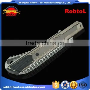 Utility Knife Retractable Blade Box Cutter Art Knives Snap off Lock Razor Blade Aluminum Alloy Shell thumbnail-4