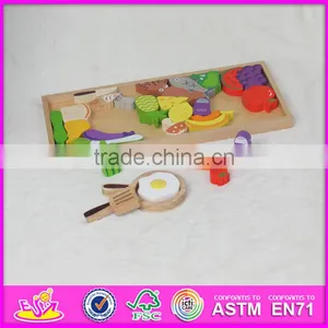 2016 New Design Cooking Toy Wooden Puzzles for Toddlers W14A157 thumbnail-1