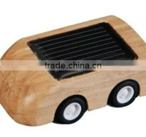Newest Design Mini Solar Car Wooden Solar Toys for Kids thumbnail-1