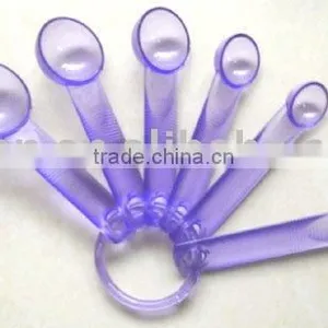 Transparent 6pcs Plastic Measuring Spoon Set,measuring Scoop Set CK-S001 thumbnail-1