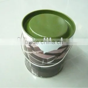 Round Chocolate Tin With Handle thumbnail-1