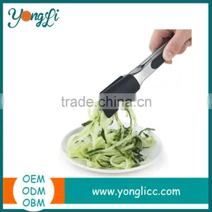 Multi-Purpose 9'' and 12'' Heat- Resistant Stainless Steel With Stand Kitchen Food Silicone Tongs thumbnail-1