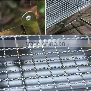 Multifunctional Portable Stainless Steel Small Bbq Grill Camping Wood Charcoal Stove thumbnail-2
