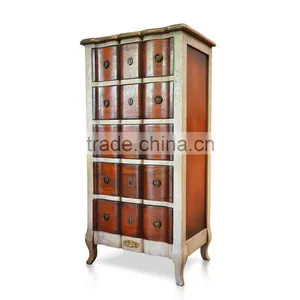 Chest Of 5 Drawers With 2 Tone Color France Style thumbnail-3