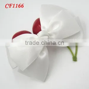 Hair Accessory New Arrival White Fabric Satin Cute Bow Tie thumbnail-1