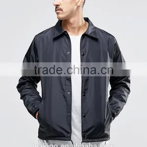 Custom Black Plain Button up Track Jacket thumbnail-1