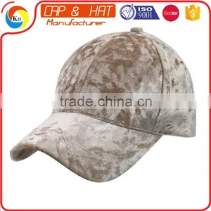 Blank Fake Velvet Baseball Cap Custom Hats And Caps thumbnail-1