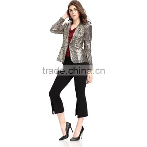 Domin Fashion Latest Sequin Fabric Women Coat Guangzhou Factory thumbnail-5