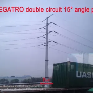 MEGATRO 220kv Double Circuit 15° Angle Pole thumbnail-2