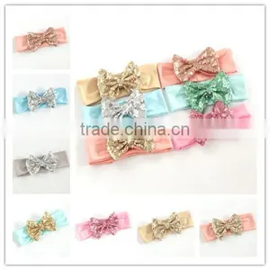 Hot Sale ! Wholesale Boutique Cute Designer Baby Headbands Beby With Hair 2016 thumbnail-1