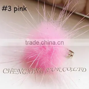 CX-A-27 Genuine Mink Fur Ball Finger Ring thumbnail-6