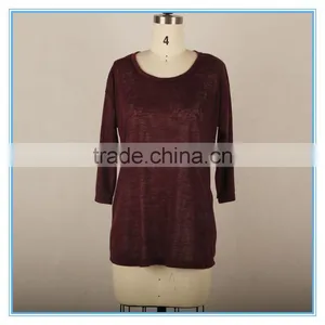 Ladies Sexy Fashion Blouse Back Lace Design Long Sleeve Korean Blouse thumbnail-2