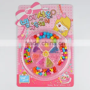 Wonderful Kids Neon Beads Set Children Educational Acrylic Beads Set Cheap Rosary Beaded Set for Little Girl thumbnail-5
