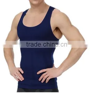 Men's Compression Tank Top Seamless Stomach Shaper Slimming Vest Shirts thumbnail-3