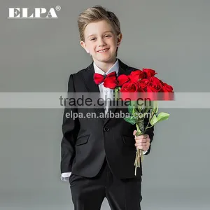 ELPA Fancy Flower Boy Black Designer 3 Piece Formal Suits for Boys thumbnail-1