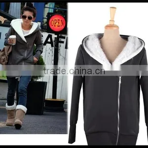 Hot Sale Cheap Fashion Solid Long Sleeve Life Wear Thick Women Long Sexy Girl Hooded Sweatshirt thumbnail-2