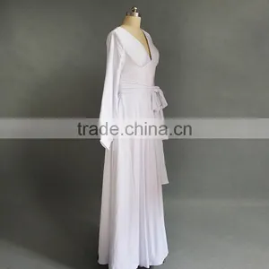 Long Sleeve White Wedding Dress/ Wedding Dress 2017 thumbnail-3