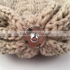 Myfur Cable Knit Hat Wholesale Beanie Cap With Raccoon Fur Pom Poms thumbnail-4