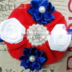Factory Direct Satin Flowers Headband For Girls Hair Accessories thumbnail-4
