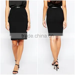 High Rise Belted Waist Pencil Skirt Sexy Women Work Clothes Mini Skirts 2016 thumbnail-1