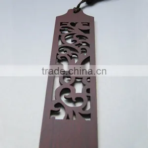 Chinoiserie Craft Flower Through Carved Wooden Bookmark thumbnail-3