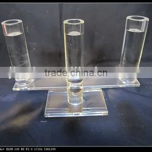 3 Sticks Crystal Candle Holder for Home Decoration thumbnail-1