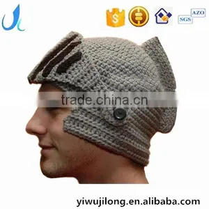Hot Sell Roman Knight Helmet Hat Crochet Winter Warm Mask Beanies Cap thumbnail-1