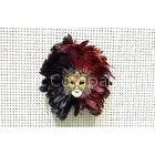 Black And Red Interior Decorative Venetian Masks Traditional For Men thumbnail-1