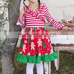 Wholesale Printed Ruffle Girls Boutique Clothes Sets thumbnail-3