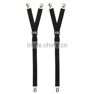 Straight,Stirrup,Y Style Shirt Stays Shirt Holders With Locking Clamps- Black 4pack thumbnail-2