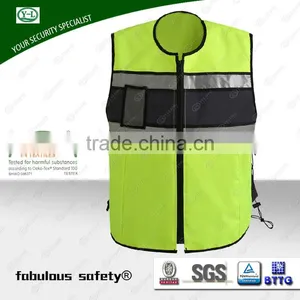 Wholesale High Color Fastness With Fluorescent Fabric EN471 High Visibility Vest for Workman thumbnail-4