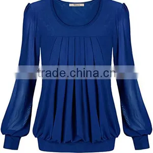 New Trendy Promtional White Lady Wear Blouse thumbnail-1