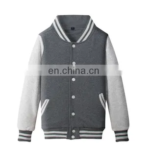 Custom Wholesale Unisex Baseball Fleece Jacket thumbnail-2