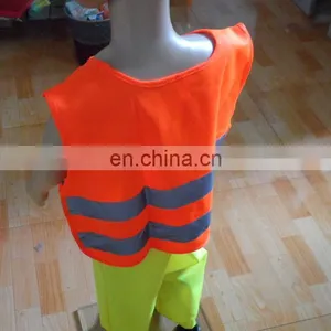 4-7years 100% Polyester Yellow Kids Reflective Safety Vest With Certification thumbnail-1