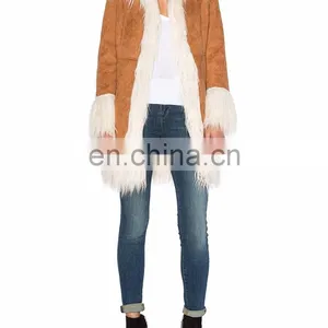 Lady's Most Fashion Lady Suede Fur Coat thumbnail-3