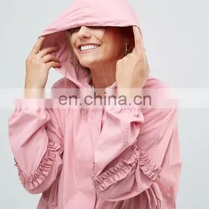 2016 New Fashion China Women Custom Long Trench Coat thumbnail-4