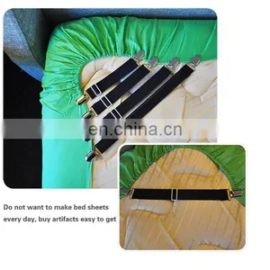Wholesale Adjustable Heavy Duty Bed Sheet Holders Suspenders(4 Pack) thumbnail-4