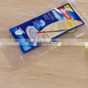 China Manufacture Cheap Clear Microfibre Mop Poly Bag Packaging,Opp Bopp CPP Heat Sealing Bag With Handing thumbnail-3