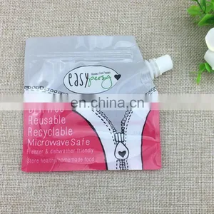 Factory Cheap Price Squeeze Refillable Plastic Food Packaging Pouch /Reusable Spout Pouch Liquid Bag for Baby and Kids thumbnail-4
