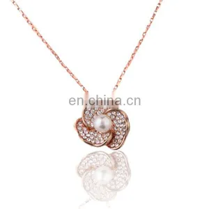 Promotional Wholesale Custom Crystal Souvenir Metal Rhinestone Valentine Necklace Manufacturer MCB-0005 thumbnail-1