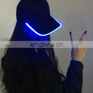 2017 New Cool Design 100% Cotton Cool Led Oem Flashing Baseball Hats Caps thumbnail-2