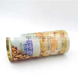 Cylinder Metal Food Tin Can With Stackable Empty Tin Can thumbnail-2
