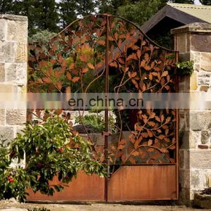 Morden Laser Cut Corten Steel Iron Gates and Screens thumbnail-5