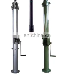 5m-18m Heavy Duty Hurry up Mobile Antenna Hand Winch Telescopic Masts Pole thumbnail-2