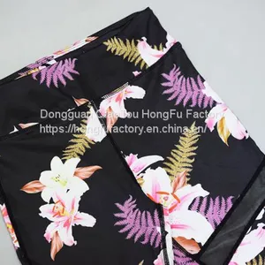 Custom Design Sublimation Printed Yoga Set Fashion Women Ladies Fitness Sport Gym Wear Bra And Pants Leggings Sets thumbnail-3